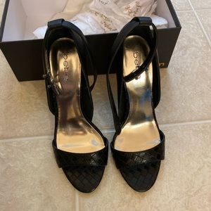 Bebe black high heel sandals!